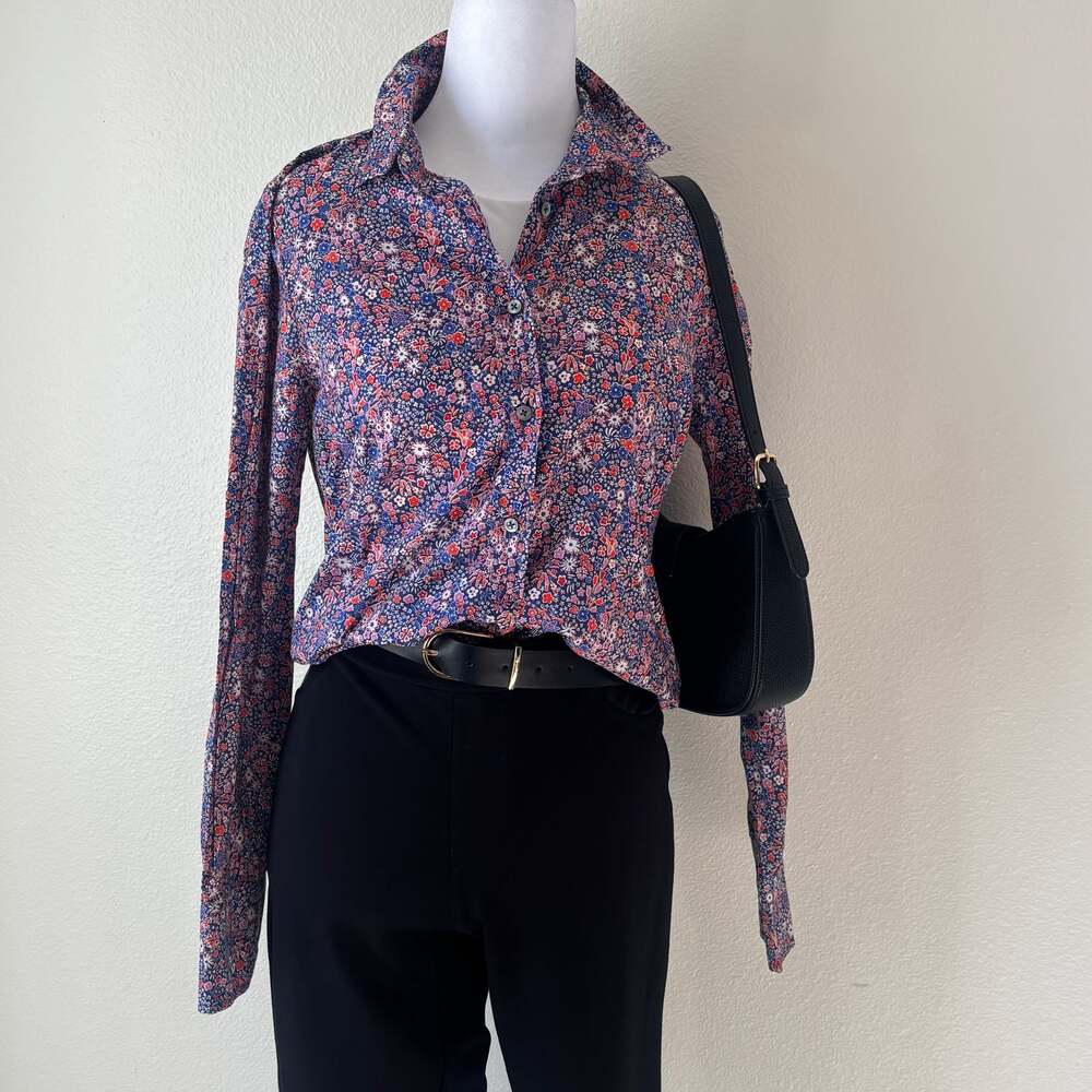 J. Crew Liberty Kayoko Floral Slim Perfect Shirt